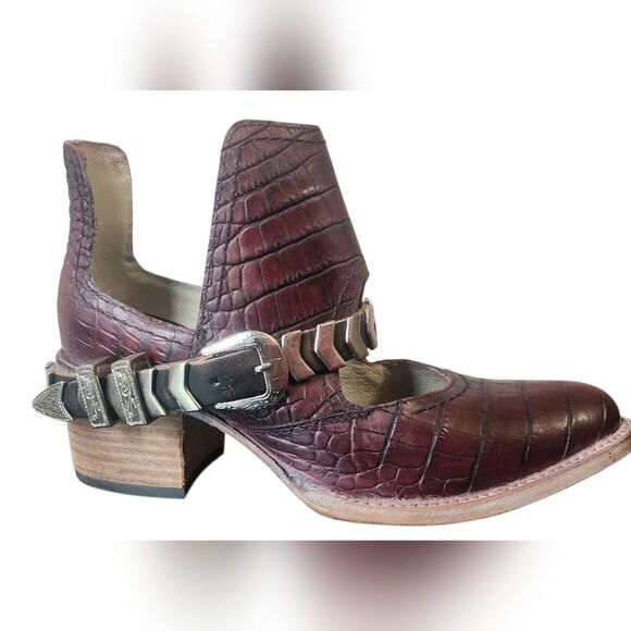 Freebird By Steven Blade Wine Croco - Size 7 - Picture 3 of 11
